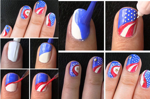 The Fourth of July Nail Art